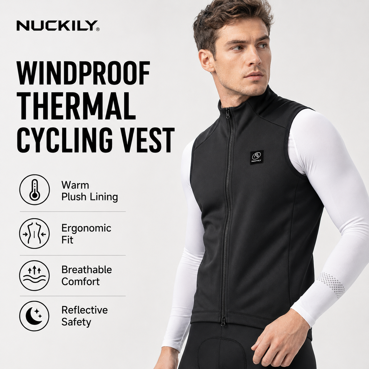 Reflective Vest Cycling - NUCKILY Men Cycling Vest Windproof Thermal