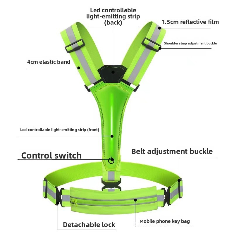 LED Glowing Reflective Vest Hi – Reflective Vest Cycling Bewertung und Preis