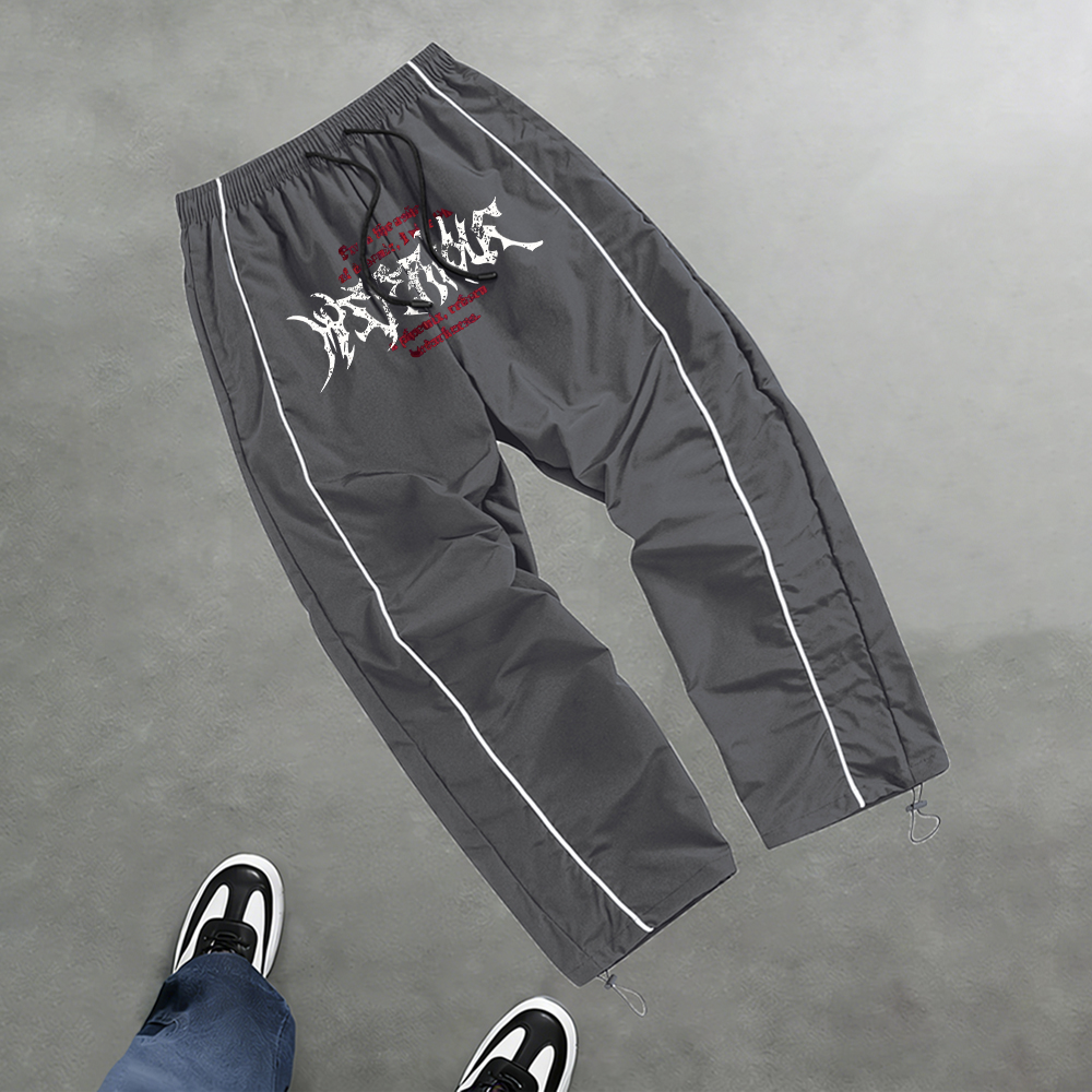 Men's Gothic Letter Print Spor – Cycling Commuter Trousers Bewertung und Preis