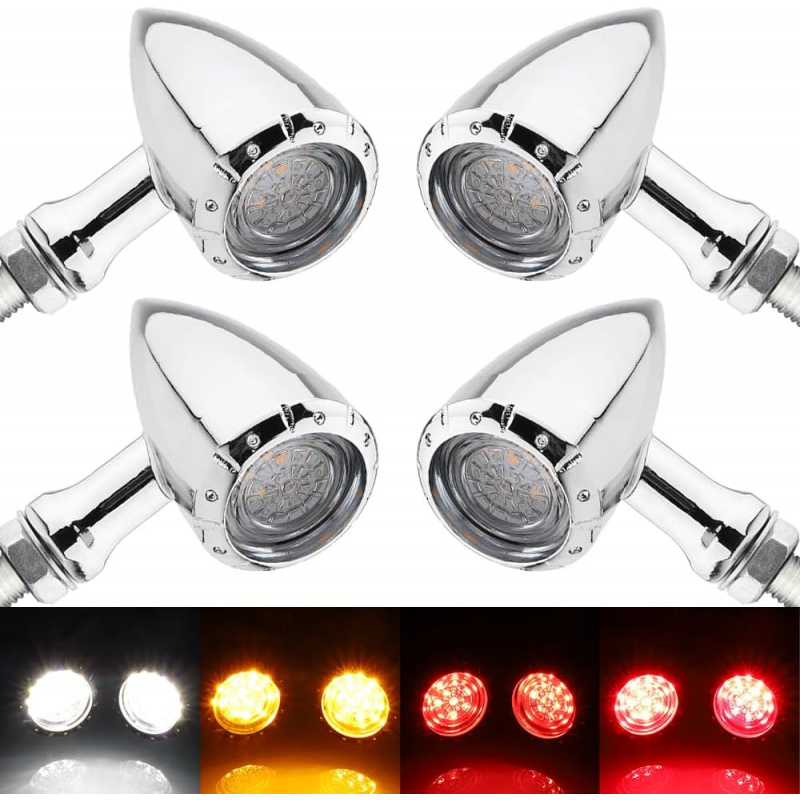 Motorcycle Bullet LED Front Re – Bike Light Front Rear Bewertung und Preis
