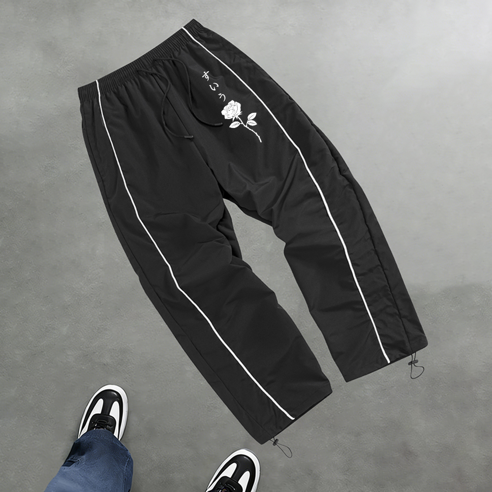 Men's Trendy Rose Print Casual – Cycling Commuter Trousers Bewertung und Preis