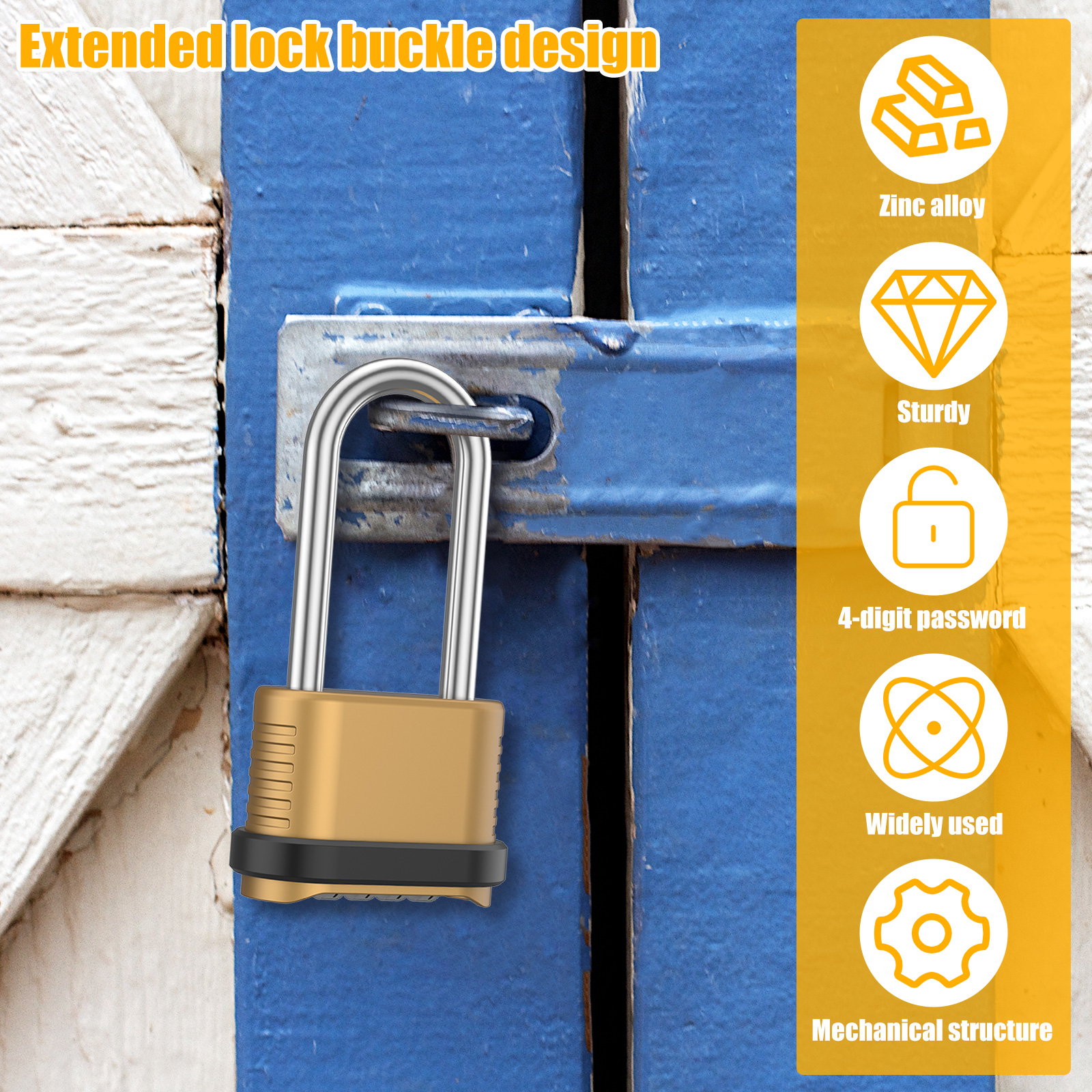 2/8Pcs Combination Lock 4-Digi – U Lock Heavy Duty Bewertung und Preis