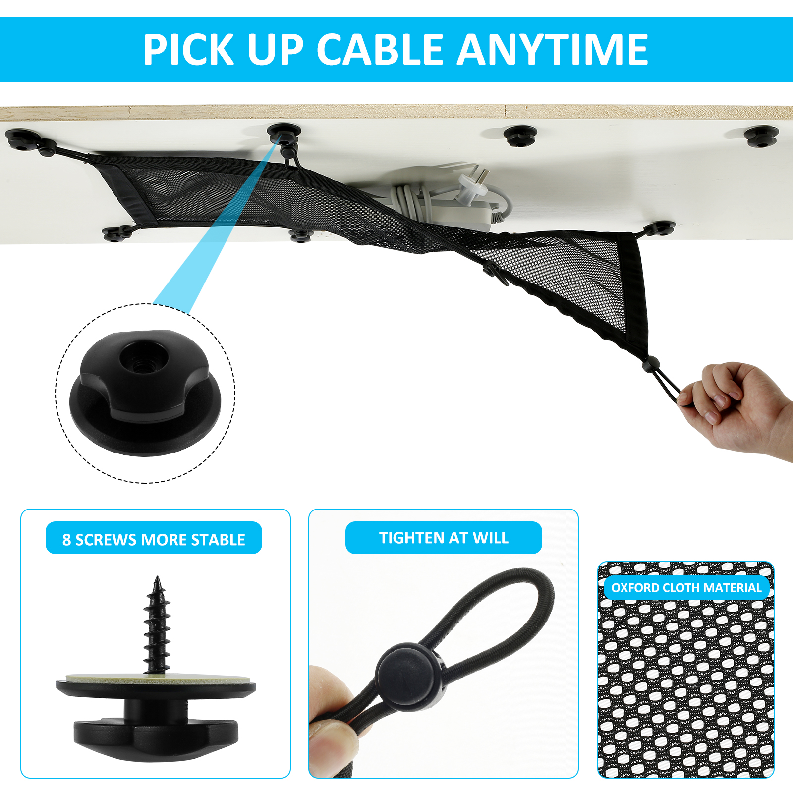 Cable Management Net Large Cap – Cable Lock Flexible Bewertung und Preis