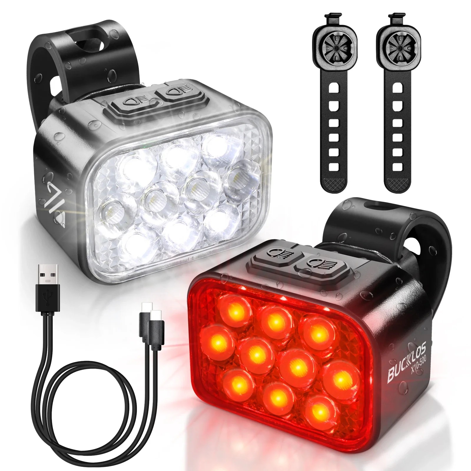 OEM/ODM BUCKLOS USB Charge Bic – Bike Light Front Rear Bewertung und Preis