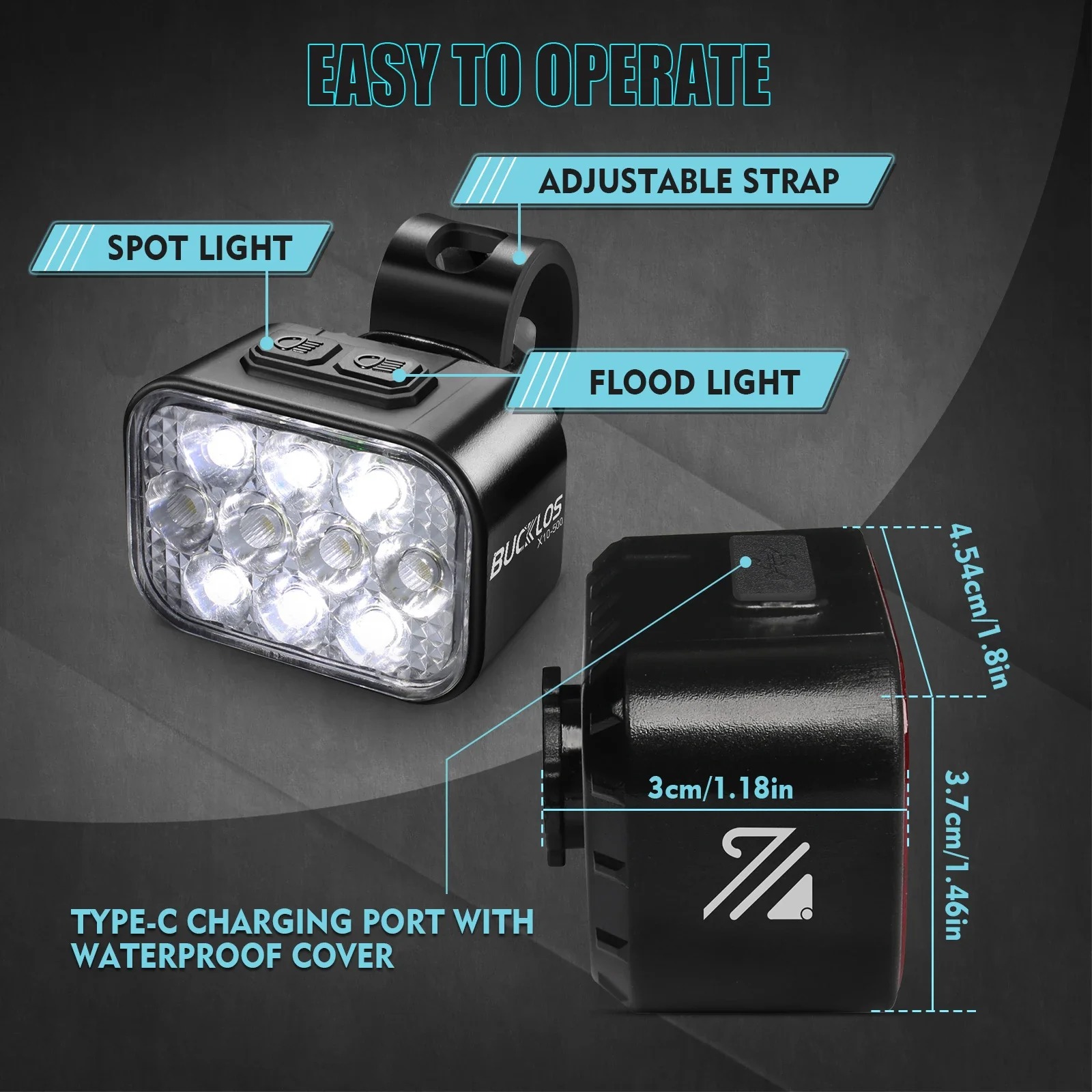 OEM/ODM BUCKLOS USB Charge Bic – Bike Light Front Rear Bewertung und Preis