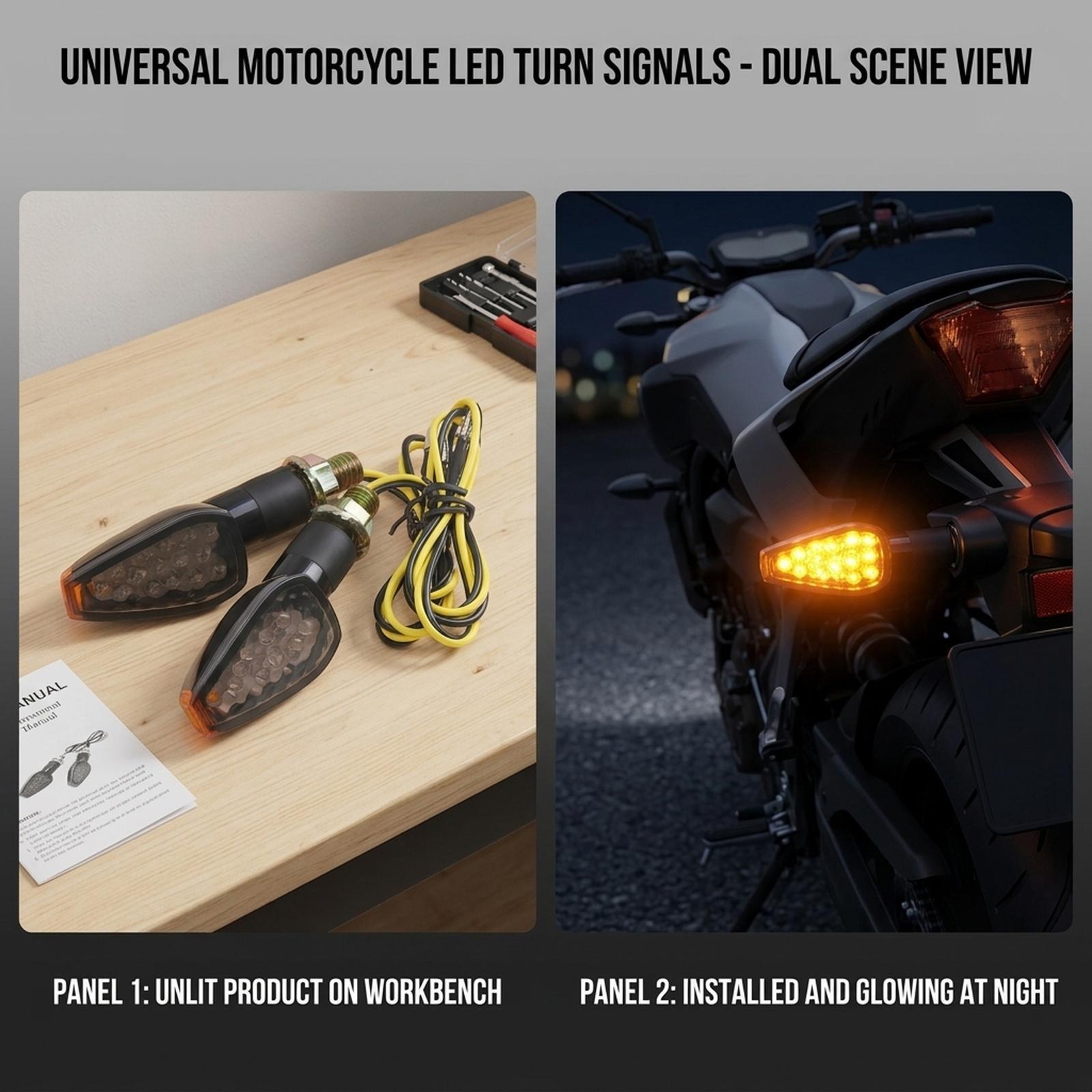 14 LED Motorcycle Turn Signal  – Bike Light Front Rear Bewertung und Preis