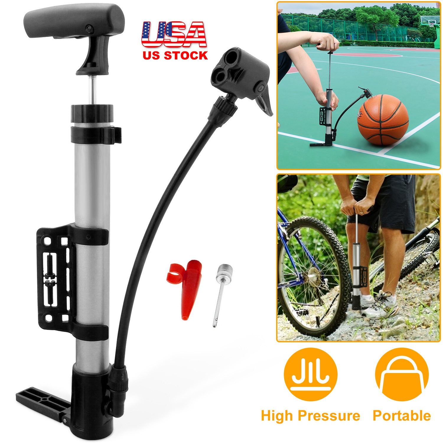 Mini Portable Bike Tire Pump,  – Bike Pump Frame Mount Bewertung und Preis