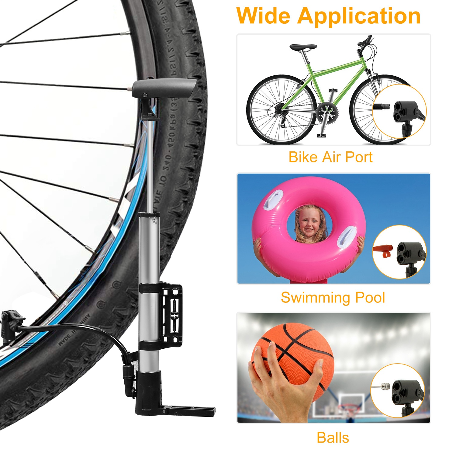Mini Portable Bike Tire Pump,  – Bike Pump Frame Mount Bewertung und Preis
