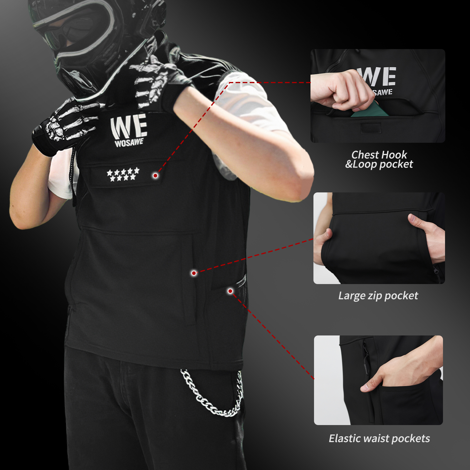 WOSAWE Winter Motorcycle Ridin – Reflective Vest Cycling Bewertung und Preis