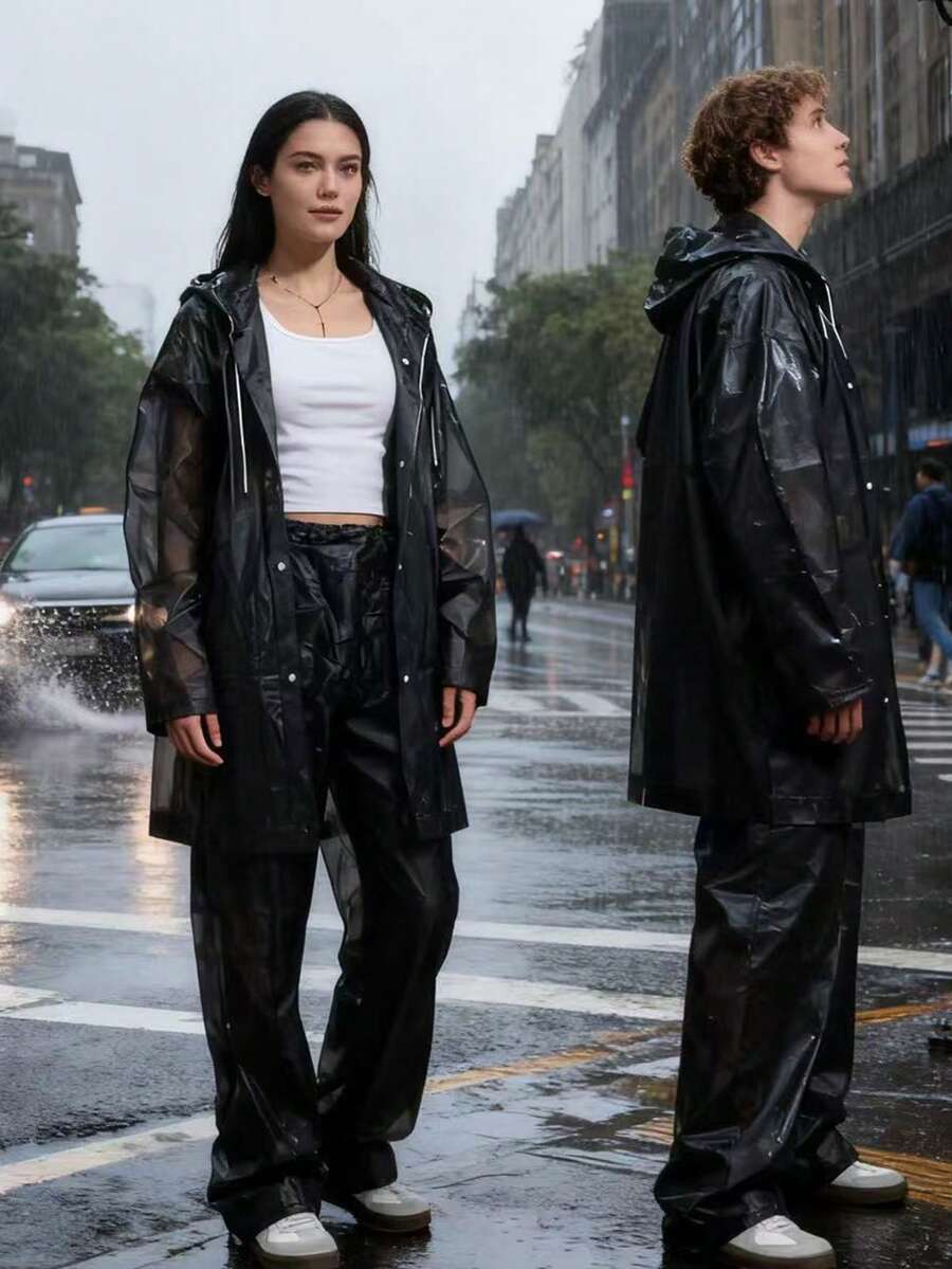 2pcs Unisex full-body rain sui – Cycling Commuter Rain Jacket Bewertung und Preis