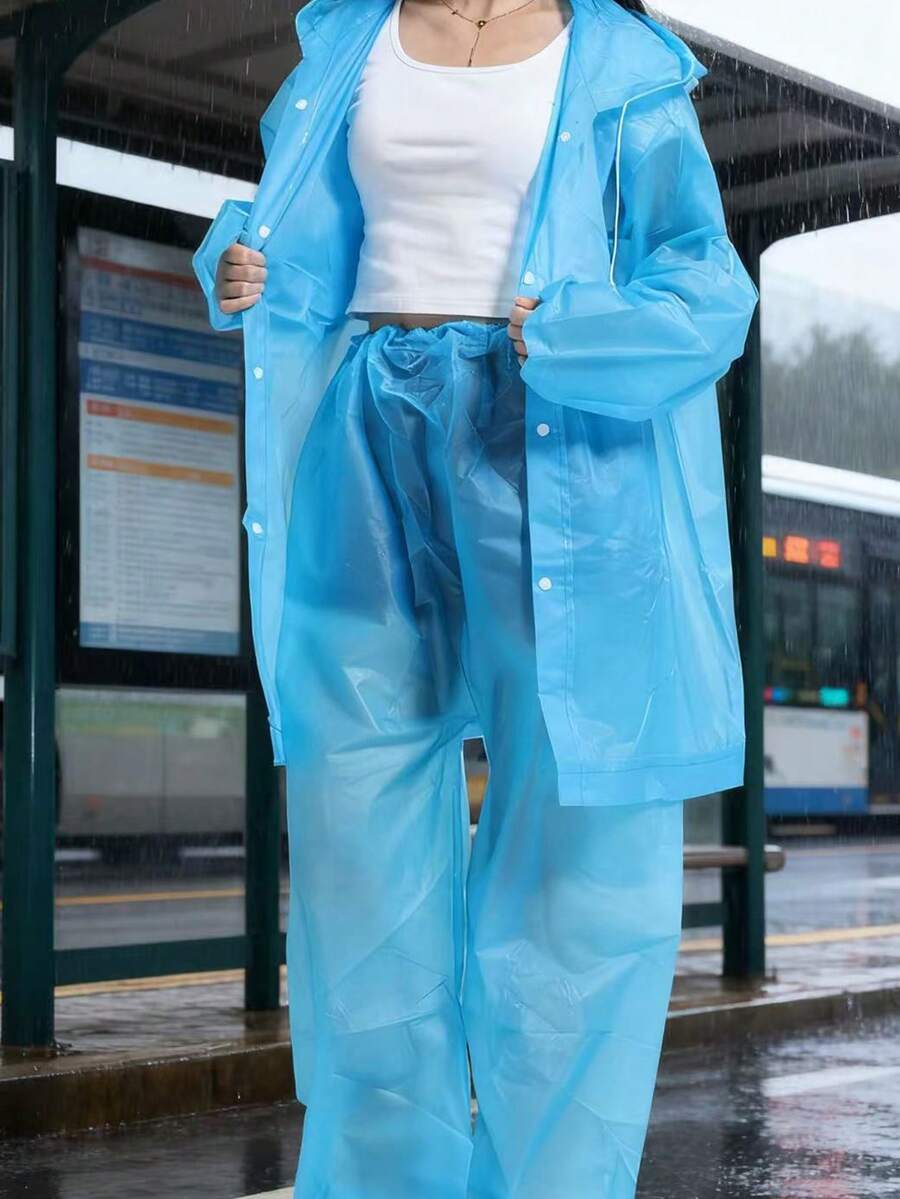 2pcs Unisex full-body rain sui – Cycling Commuter Rain Jacket Bewertung und Preis