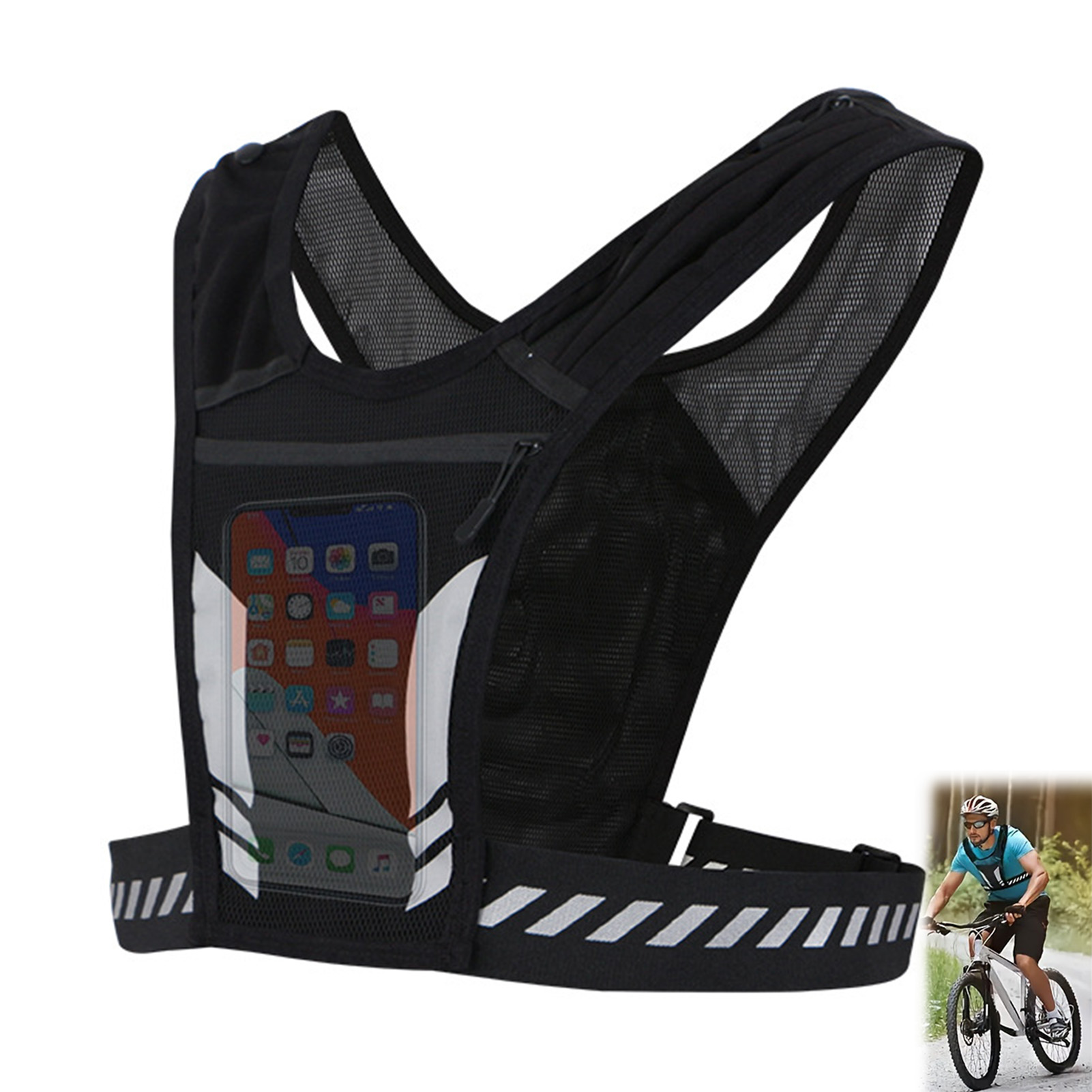 Sport Vest Phone Bag Reflectiv – Reflective Vest Cycling Bewertung und Preis
